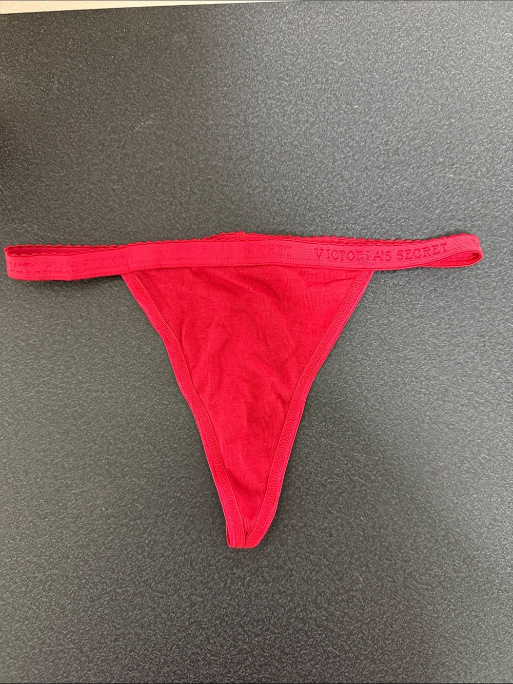 Victoria's Secret Red Cotton Thong Panty